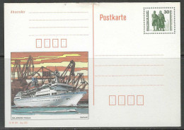 CP - Entier - Bildpostkarte MS "APKONA" - Rostock. - Cartes Postales - Neuves