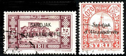 Alexandrette Obl. N° 11 Et 2 - Surchargés - Used Stamps