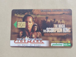 EL-SALVADOR-(ELS-PUB-053)-THE SCORPION KING-COLECOINABLE-(4)-($ 3.00)-(0022335847)-used Card+1card Prepiad Free - El Salvador