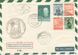 Austria Uprated Postal Stationery Ballon Cover Österreiche Kinderdorfballonpost Salzburg 11-5-1959 And Wulkaprodersdorf - Par Ballon