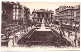 Marseille - Bourse Et Monument Pierre Puget - Parken En Tuinen