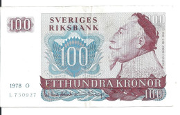 SUEDE 100 KRONOR 1978 VF P 54 C - Schweden