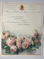 1934 Belgique Télégramme Illustrateur Signée À.Pinot - Telegrammen