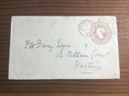 Grossbritannien Ganzsache 1881 - Briefe U. Dokumente