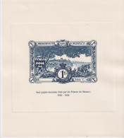 GRAVURE. DELUXE. MONACO. 1Fr 1920. Seul Papier-monnaie émis Par Les Princes De Monaco 1920-1926. BLEU. TIRAGE 200  /6000 - Monaco