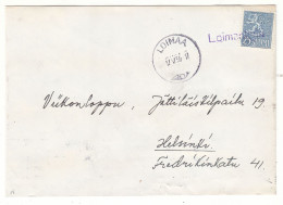 Finlande - Lettre De 1955 - Oblit Griffe Loimank .. - Cachet De Loimaa - - Lettres & Documents