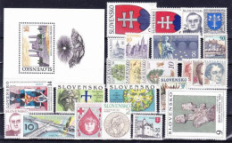 ** Slovaquie 1993 Mi 162-186, (MNH)** L'année Complete - Années Complètes