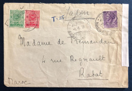 Maroc, Divers TAXE Sur Enveloppe, D'Italie 1.8.1956 - (B3135) - Brieven En Documenten