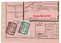 TR 237, 254 Sur Fragment Bulletin D'expedition, Obliterations Centrales Nettes VERVIERS OUEST/QUAI Pour RONSE - Used