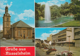 D-65428 Rüsselsheim - Alte Ansichten - Kirche - Fußgängerzone - Cars - Opel Kadett - 4x Nice Stamps - Ruesselsheim