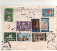 8 Timbres, Stamps Sur Lettre Recommandée, Registered Cover , Mail Du 19/11/63 Enveloppe Complète - Lettres & Documents