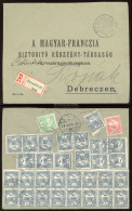 BIKSZÁDFÜRDŐ 1911. Ajánlott Levél  32db Bélyeggel Debrecenbe Küldve - Gebraucht