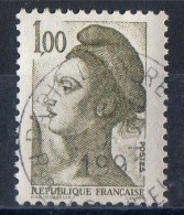 FR 1982 - N° 2185 - 1t à 1.00 Olive Foncé - LIBERTE DE GANDON - 1 Bande Phospho - OBLITERE CIRCULAIRE - 1982-1990 Liberté De Gandon