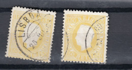 Portugal 1870 Luiz, 150 R. Yellow, 2 Copies (6-186) - Unused Stamps