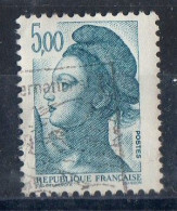 FR 1982 - N° 2190 - 1t à 5f Bleu Vert Foncé - LIBERTE DE GANDON - 2 Bandes Phospho - OBLITERE - 1982-1990 Liberté De Gandon