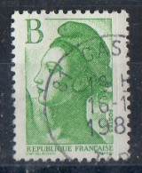 FR 1987 - N° 2483 - 1t Lettre B (2f Vert) - LIBERTE DE GANDON - 1 Bande Phospho - OBLITERE CIRCULAIRE - 1982-1990 Liberté De Gandon