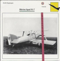 Vliegtuigen.- Jachtvliegtuigen. Blériot-Spad 91-7. Frankrijk - Sonstige & Ohne Zuordnung