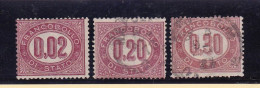 1875 Italia Italy Regno SERVIZI DI STATO 2 Cent LH* Senza Gomma + 20 E 30 Cent Usati - Dienstzegels