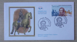 2012 FDC  Enveloppe 1er Jour Emission Commune France Andorre Henri IV Coprince - 2010-2019