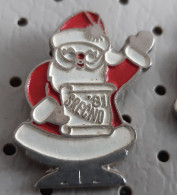 Happy New Year 1981 Christmas Santa Claus Slovenia Yugoslavia Pin - Natale