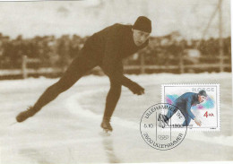 1990 Hommage à Ivar Ballangrud Patinage De Vitesse: Médaillé Or Aux Jeux Olympiques De Saint Moritz 1928 (5000m) - Winter 1928: St. Morits