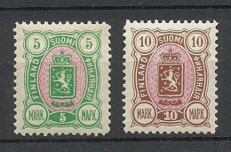 FINLAND FINNLAND 1889 Michel 33 - 34 A * Signed - Unused Stamps