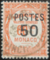 R2253/619 - 1937 - MONACO - TIMBRE TAXE - N°147 Oblitéré - Impuesto