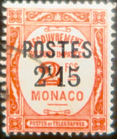 R2253/622 - 1937 - MONACO - TIMBRE TAXE - N°151 Oblitéré - Impuesto