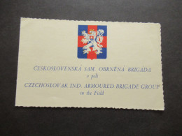 Christmas Greetings 1940er Jahre CSR Exilarmee In GB Czechoslovak IND. Armoured Brigade Group In The Field / 2.WK - Historical Documents