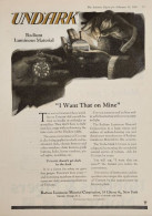 Undark Radium Luminous Material Dials Watches Clocks Shines In Dark - Advertising 1920 (Photo) - Voorwerpen