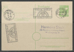 CP - Entier Postal - Landeshauptstadt - Obli. 14/04/1948 - Halle (19b) Saale >> Neubrandenburg/Meckl. - Postcards - Used