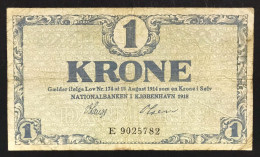 Danimarca Danmarks 1 Krone 1918 Pick#12D LOTTO 4815 - Denmark