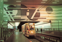 BELGIQUE - Bruxelles - Métro - Colorisé - Carte Postale - Transport Urbain Souterrain