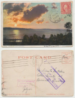 Romania WW1 August 1916 Incoming USA Postcard With Transit Russia Censormark - World War 1 Letters