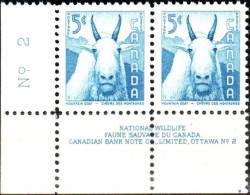 Canada 1956 "Protection And Conservation Of Animals In The Wild.Mountain Goat" 2v Zd Quality:100% - Nuevos