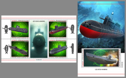 GUINEA REP. 2023 MNH Submarines U-Boote Sous-marins M/S+S/S - OFFICIAL ISSUE - DHQ2342 - Submarines