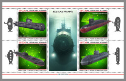 GUINEA REP. 2023 MNH Submarines U-Boote Sous-marins M/S - IMPERFORATED - DHQ2342 - Sous-marins