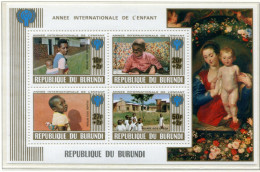 Burundi Block 109, Bl.109 Mnh Jahr Des Kindes Year Of The Child SOS-Kinderdorf Gitega - Blokken & Velletjes