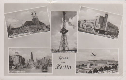 D-12... Berlin - Ansichten - Titaniapalast - Kurfürstendamm - Platz Der Luftbrücke - Straßenbahn - Cars - Stamp "DDR" - Lankwitz