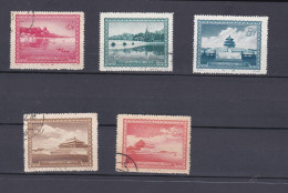 Chine 1956 La Série Complète Ville Impériale , 314 à 318 , 5 Timbres , Scan Recto Verso - Used Stamps