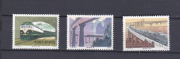 Chine 1979 , La Serie Complete Neuf Construction Ferroviaire - Train. 3 Timbres 1536 à 1538 , Voir Scan Recto Verso  - Ungebraucht