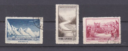 Chine 1956 , La Serie Complete , Achèvement Des Autoroutes Sikang-Tibet Et Chinghai-Tibet, 3 Timbres - Gebruikt