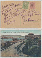 Romania WW1 1919 Occupation In Hungary Budapest Postcard Mailed To Focsani With Romanian Stamps And Censormark - World War 1 Letters