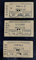 C6 /1 -3 Bilhetes * Bilhetes *Francelos * Porto * G.Torres * Companhia Caminhos Ferro * Portugal - Europe