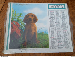 1974 Calendrier Du Département De L'Aube Il N'est Chasse Que De Vieux Chiens, Une Fillette, Des Pâquerettes Et Un Agneau - Grand Format : 1971-80