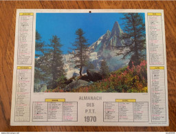 1970 Calendrier Du Département De L'Aube - Kaysersberg (Alsace) - Alpes Au Printemps, Montagnes, Fleurs, Arbres - Formato Grande : 1961-70