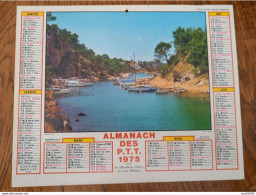 1975 Calendrier Du Département De L'Aube - Calanque à Cassis, Bateaux - Neige à Montjoie (Haute Savoie) - Grand Format : 1971-80