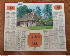 1968 Calendrier Du Département De L'Aube - Manoir De L'Eaupartie (Calvados) - Année Bissextile - Grossformat : 1961-70