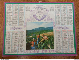 1961 Calendrier Du Département De L'Aube - Vendanges En Provence - Grand Format : 1961-70