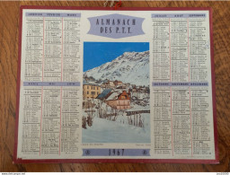 1967 Calendrier Du Département De L'Aube - Hiver En Oisans - Chalets Sous La Neige - Grand Format : 1961-70